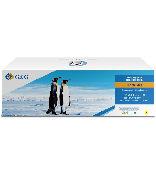 Картридж лазерный G&G GG-W2032X, 415X желтый (6000 стр.) для HP LJ M454/MFP M479
