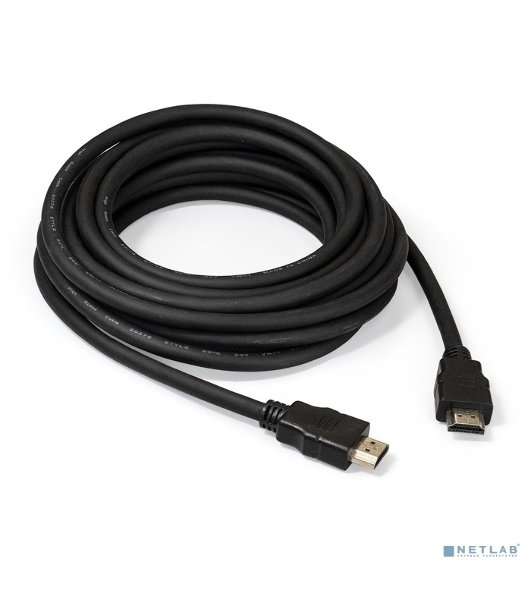 Кабель HDMI Exegate EX287732RUS EX-CC-HDMI2-5.0 (19M/19M, v2.0, 5м, 4K UHD, Ethernet, позолоченные контакты)