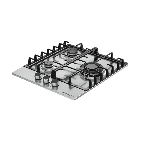 Варочная панель Kuppersberg FS 46 X, газ, High-Tech, 45 см, автоматический электроподжиг, газ-контроль, форсунки под сжиженый газ, SABAF конфорки, чугунные решетки, цвет нержавеющая сталь, цвет фурнитуры черный, фото3