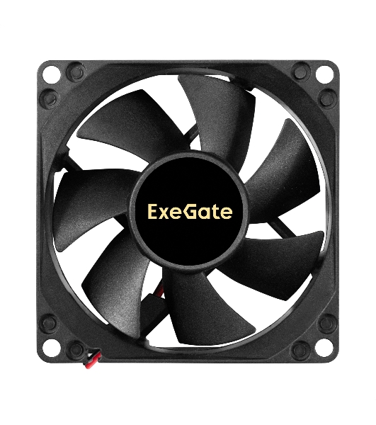 Вентилятор 12В DC ExeGate ExtraSilent ES08025S2P (80x80x25 мм, Sleeve bearing (подшипник скольжения), 2pin, 1900RPM, 20dBA)