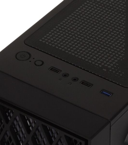 Компьютерный корпус Miditower ExeGate EVO-8243-EVO800 (ATX, БП EVO800RGb с вент. 12 см, 2хUSB+1хUSB 3.0, черный, 3 вент. с RGb подсветкой, боковая панель - закаленное стекло)