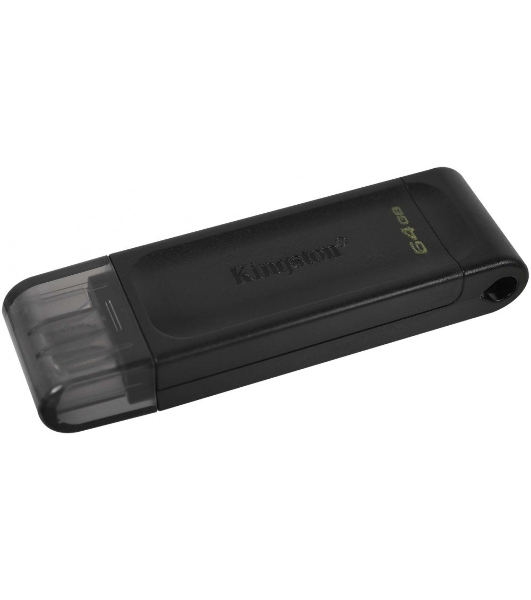 Флешка USB Kingston DataTraveler DT70 (DT70/64Gb), 64Gb, USB Type-C 3.2, R/W 70/45, черный