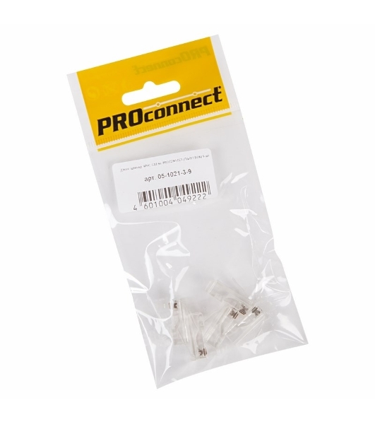 Разъем PROconnect RJ-45(8P8C) под витую пару, UTP, cat.5e (15 µ'/15 микродюймов), пакет, 5шт.
