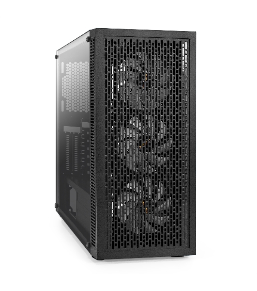 Компьютерный корпус Miditower ExeGate EVO-5001A-600NPX (ATX, БП 600NPX с вент. 12 см, 2хUSB+1хUSB 3.0+HD Audio, черный, 3 вент.12см с RGb подсветкой, боковая панель - закаленное стекло)