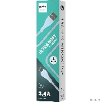 Кабель PERFEO USB A вилка - Micro USB вилка, 2.4A, голубой, силикон, 1 м., ULTRA SOFT (U4022), фото 1