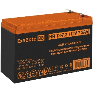 Батарея для ИБП ExeGate HR 12-7.2 (12V 7.2Ah), клеммы F2
