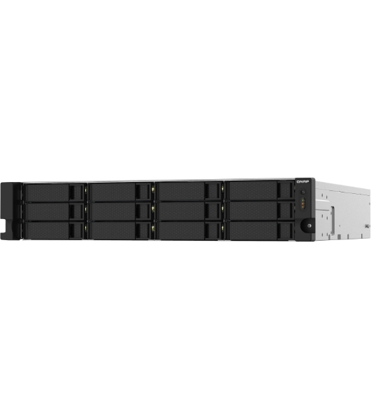 Сетевое хранилище без дисков SMB QNAP TS-1232PXU-RP-4G 12-Bay quad-core 64-bit AL324 1.7 GHz rackmount NAS with 250W redundant PSU, 4Gb DDR4 UDIMM RAM (max 1x16GB), SATA 6Gb/s, 2x 10GbE SFP+ LAN, 2x2.5 GbE LAN, 1x PCIe Gen2 x2 slot. W/o RAIL-B02