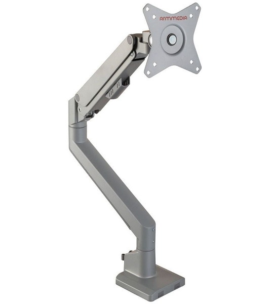 Кронштейн Arm media LCD-T35 серебристый, 6 шт/уп. Кр. алюм. настол. для мон.17'-34', max 9 кг, 6 ст св., нак. ±45°, пов. ±180°, от стола 495 мм, max VESA 100x100 мм.