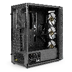 Компьютерный корпус Miditower ExeGate EVO-5001A-600NPX (ATX, БП 600NPX с вент. 12 см, 2хUSB+1хUSB 3.0+HD Audio, черный, 3 вент.12см с RGb подсветкой, боковая панель - закаленное стекло), фото12