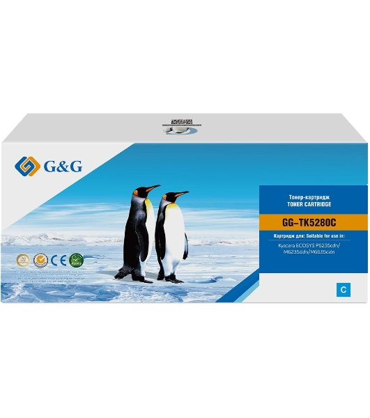 Картридж лазерный G&G GG-TK5280C TK5280C голубой (11000 стр.) для Kyocera ECOSYS P6235cdn/M6235cidn/M6635cidn