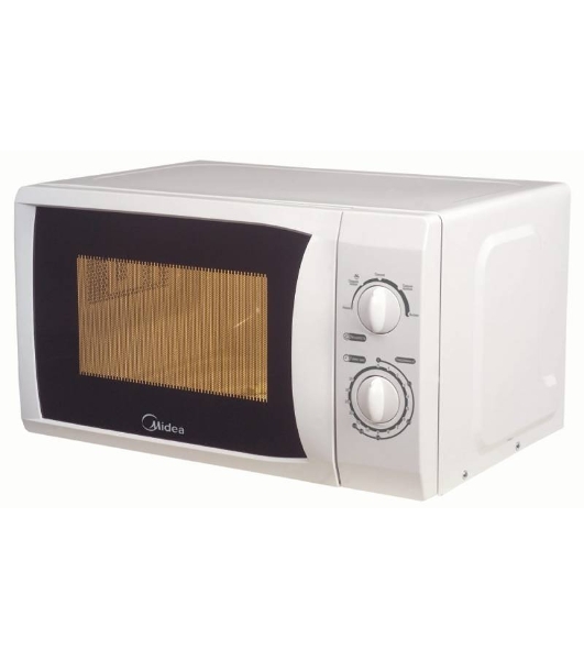 Микроволновая печь Midea MM720CFB белый, 20 л, 700 Вт, переключатели - поворотный механизм