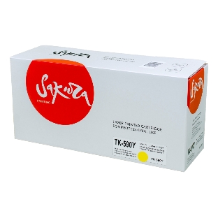 Картридж Sakura TK590Y для Kyocera Mita FS-C2026/C2126MFP, желтый, 5000 к.