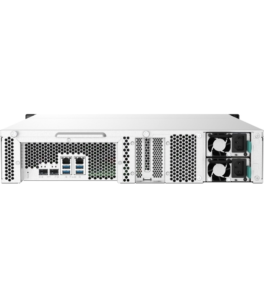 Сетевое хранилище без дисков SMB QNAP TS-1232PXU-RP-4G 12-Bay quad-core 64-bit AL324 1.7 GHz rackmount NAS with 250W redundant PSU, 4Gb DDR4 UDIMM RAM (max 1x16GB), SATA 6Gb/s, 2x 10GbE SFP+ LAN, 2x2.5 GbE LAN, 1x PCIe Gen2 x2 slot. W/o RAIL-B02