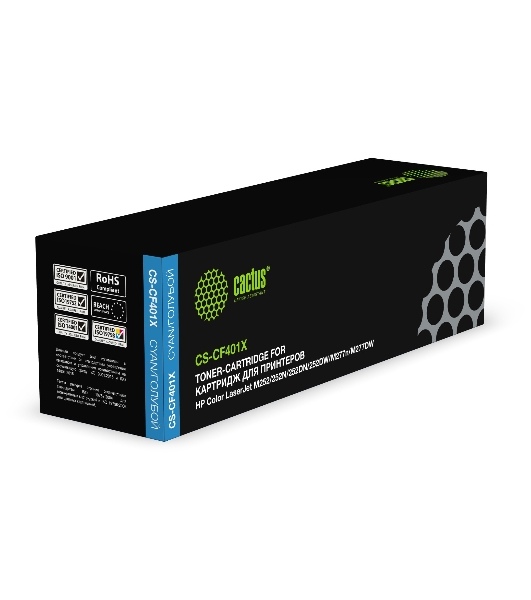 Картридж лазерный Cactus CS-CF401X голубой (2300 стр.) для HP CLJ M252/252N/252DN/252DW/M277n/M277DW