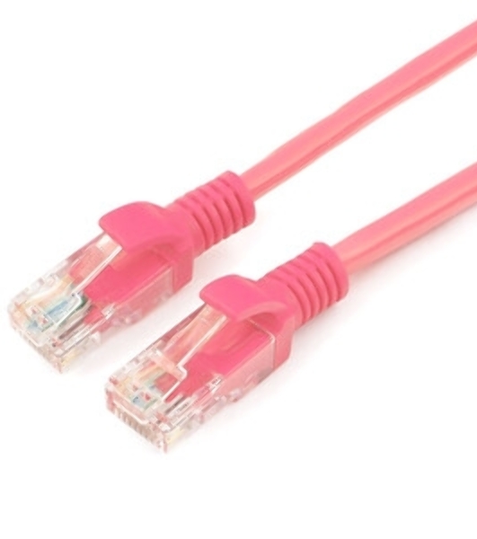 Патч-корд UTP Cablexpert cat.5e, 1м, литой, многожильный, розовый
