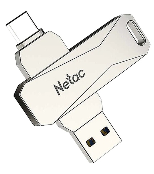 Флешка USB Netac U782C NT03U782C-032G-30PN dual USB 3.0+TypeC 32Gb, retail version
