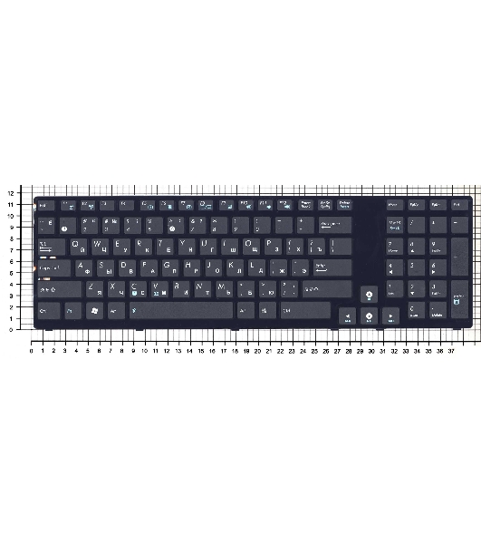 Клавиатура для ноутбука Asus K95 черная с рамкой