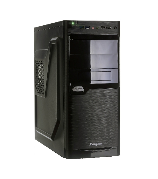 Компьютерный корпус Miditower ExeGate XP-330U EX272731RUSMiditowerXP-330U Black, ATX, (без БП), 2хUSB+2хUSB 3.0, Audio