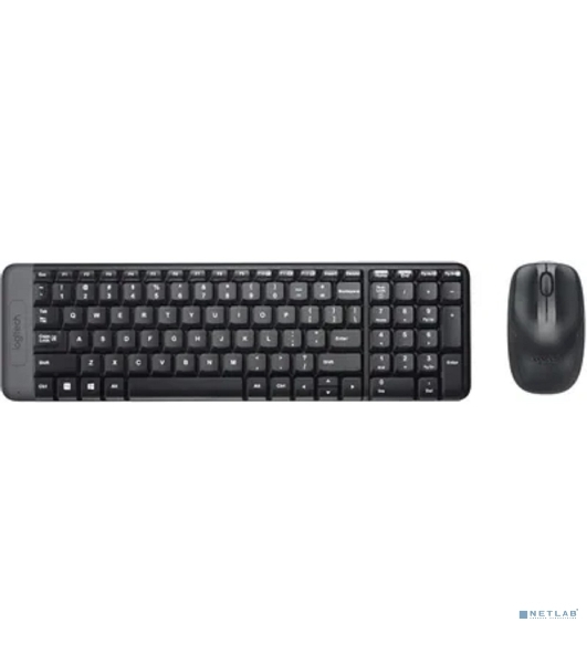 Комплект клавиатура+мышь Logitech MK220 беспроводной, USB, 1000 DPI, чёрный