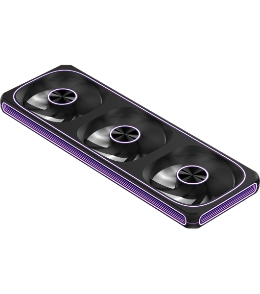 Вентилятор для корпуса Formula Air Fusion 3 BK ARGb 360х120x28 черный 4-pin 34.95дБ Ret