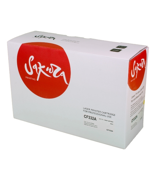 Картридж лазерный Sakura CF332A для HP LJ M651, M651DN, M651N, M651Xh, желтый, 15 000 к.