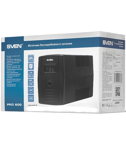 Источник бесперебойного питания SVEN Pro 600