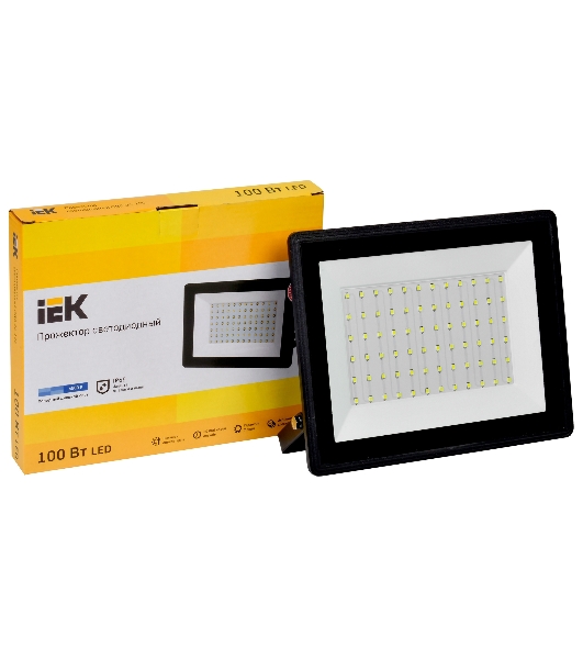 Прожектор IEK LPDO601-100-65-K02 СДО 06-100 светодиодный черный IP65 6500 K IEK