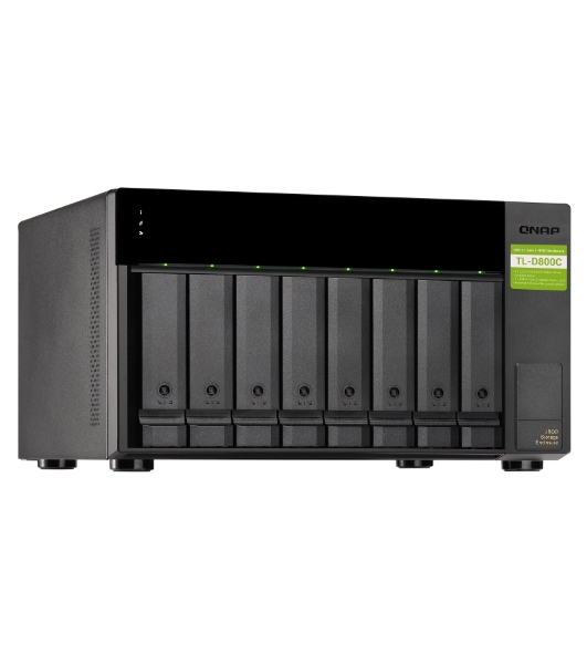 Полка расширения сетевого хранилища без дисков SMB QNAP TL-D800C USB 3.2 Gen 2 Type-C JBOD storage enclosure, 8-tray 3,5'/2,5' w/o HDD. desktop version.