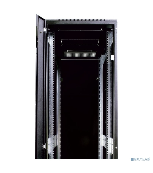 Шкаф телекоммуникационный напольный 42U (600x1000) дверь стекло (3 места), черный