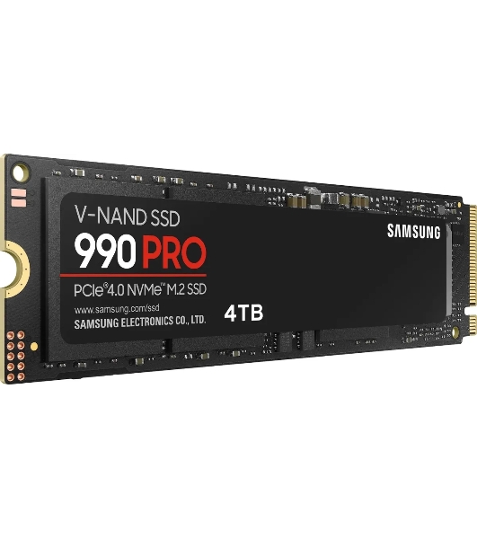 Накопитель SSD Samsung 990 PRO, 4Tb, PCIe 4.0 x4, M.2 2280, NVMe, R/W 7450/6900
