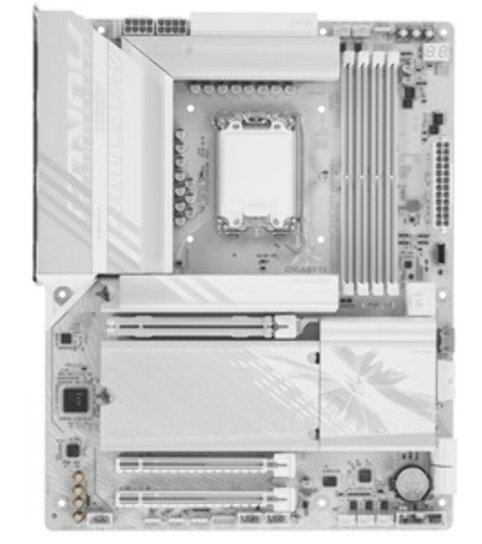 Материнская плата Gigabyte B860 AORUS ELITE WIFI7 ICE, LGA 1851, Intel B860, 4xDDR5, 4xSATA, 3xM.2, 1xPCIe 5.0 x16, 2xPCIe 4.0 x1, 1xHDMI, 2xDP, 1x 2.5Gb LAN, 6xUSB-A 3.2, 1xUSB-C 3.2, 4xUSB-A 2.0, 2x3.5 мм, 7.1, ATX