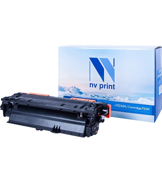 Картридж лазерный NVPrint совместимый HP CE250X черный для LJ Color CM3530/CP3525 (10500k)