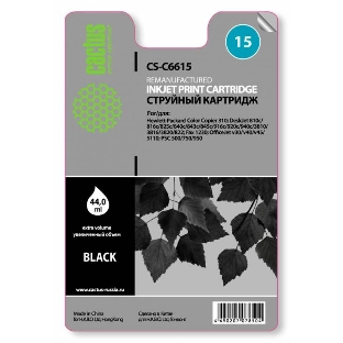 Картридж струйный Cactus CS-C6615 черный (42 мл) для №15 HP DJ 810c/816c/825c/840c/843c/845c