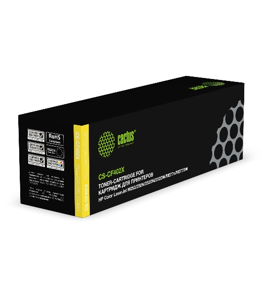 Картридж лазерный Cactus CS-CF402X желтый (2300 стр.) для HP CLJ M252/252N/252DN/252DW/M277n/M277DW