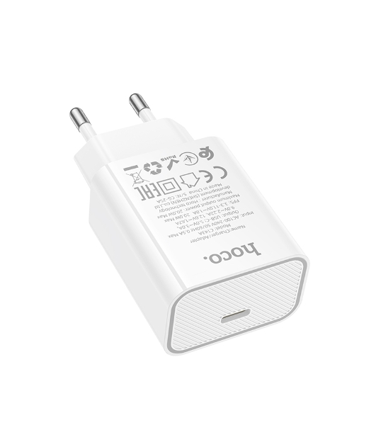 Зарядное устройство Hoco 20Вт, QC3.0/PD, Type-C, C143A, белый, блистер