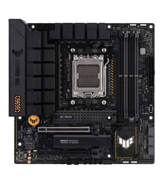 Материнская плата ASUS TUF GAMING B650M-PLUS, AM5, AMD B650, 4xDDR5, 4xSATA, 2xM.2, 1xPCIe 4.0 x16, 1xPCIe 4.0 x4, 1xDP, 1xHDMI, 1x 2.5Gb LAN, 4xUSB-A 3.2 Gen 2, 1xUSB-A 3.2 Gen 1, 1xUSB-C 3.2 Gen 2x2, 5x3.5 мм, 7.1, mATX