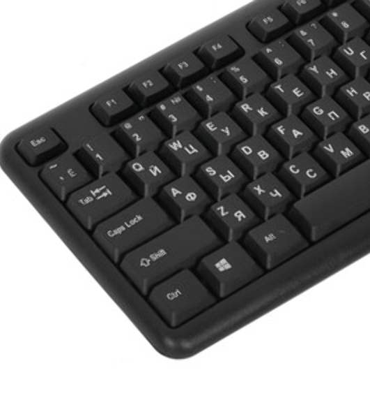 Клавиатура проводная Oklick 180M, PS/2, черный