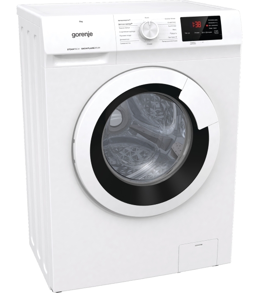 Стиральная машина Gorenje WHE60SFS белый загр. фронтальная макс.: 6 кг 1000об/мин класс: А+++