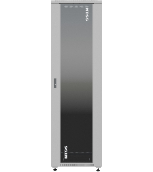 Шкаф серверный NTSS Премиум (NTSS-R22U6060GS) напольный 22U 600x600 мм пер. дв. стекл. металл 900 кг серый IP20 сталь