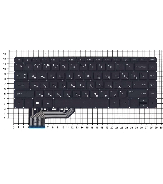 Клавиатура для ноутбука HP Envy 14-K черная с подсветкой