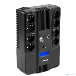 Источник бесперебойного питания Бастион SKAT-UPS 800-AID-IN-1x9-8 ИБП 220В 480Вт, LCD, АКБ 1x 9А·ч, line interactive, мод.синус, 8хSchuko,2xUS (8933), фото4