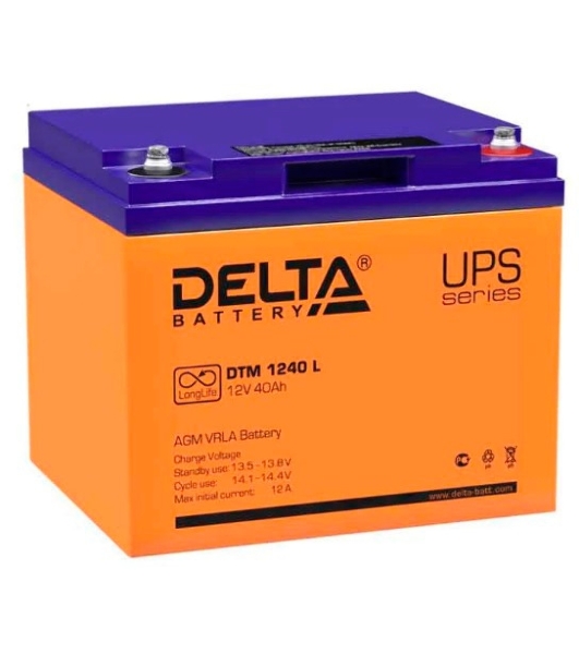 Батарея для ИБП Delta DTM 1240 L (12V, 40Ah) с увеличенным сроком службы (10 лет)