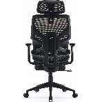 Кресло Cactus CS-CHR-MC01-LGNBK салатовый, сетка, подголовник, подставка для ног, фото16