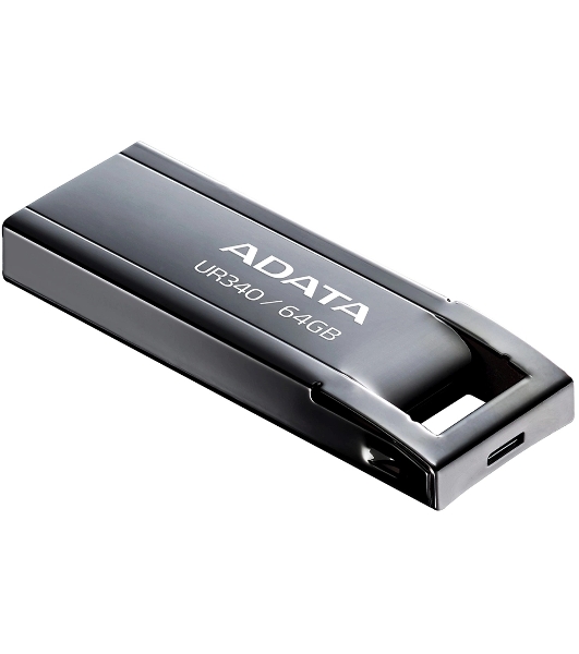 Флешка USB ADATA UR340 (AROY-UR340-64GbK), 64Gb, USB 3.2, R/W 100/30, черный