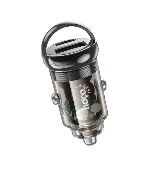 Автомобильное зарядное устройство Hoco Z53A 30Вт, USB, Type-C, черный, коробка
