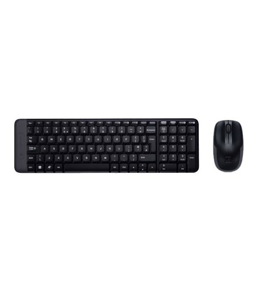 Комплект клавиатура+мышь Logitech MK220 беспроводной, USB, 1000 DPI, чёрный