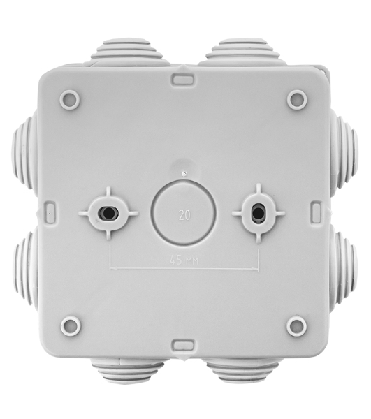 Коробка распределительная EKF КМР-030-031 с крышкой наружная (85х85х40) 8 мембр. вводов IP55