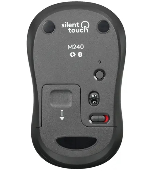Мышь беспроводная Logitech M240 SILENT белый, 4000 dpi, Bluetooth, кнопки - 3