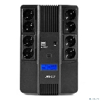 Источник бесперебойного питания Бастион SKAT-UPS 800-AID-IN-1x9-8 ИБП 220В 480Вт, LCD, АКБ 1x 9А·ч, line interactive, мод.синус, 8хSchuko,2xUS (8933), фото2