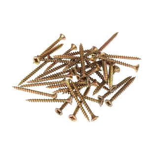 Саморез универсальный Kranz 3.5х35, желтый цинк, пакет (25шт.)